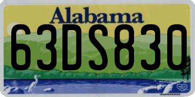 AL license plate 63DS830