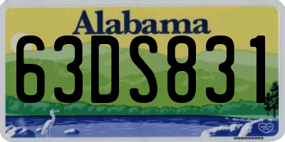 AL license plate 63DS831
