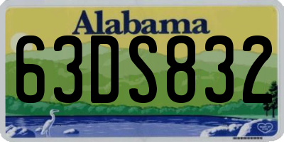 AL license plate 63DS832