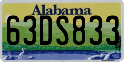 AL license plate 63DS833