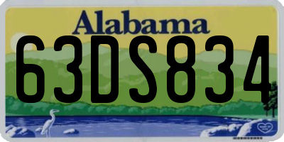 AL license plate 63DS834