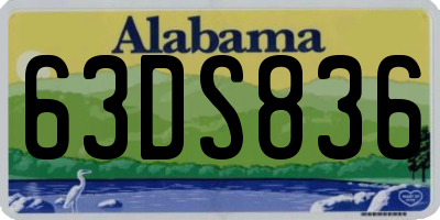 AL license plate 63DS836
