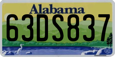 AL license plate 63DS837