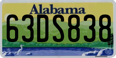 AL license plate 63DS838