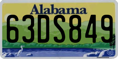 AL license plate 63DS849