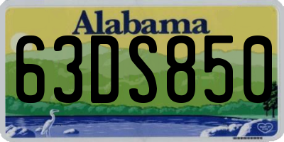 AL license plate 63DS850