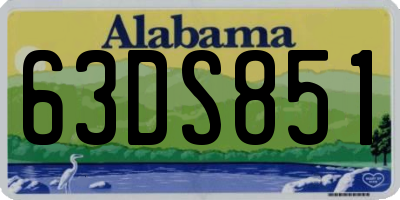 AL license plate 63DS851