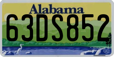 AL license plate 63DS852