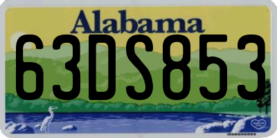 AL license plate 63DS853