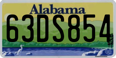 AL license plate 63DS854
