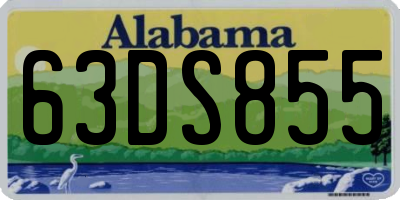 AL license plate 63DS855