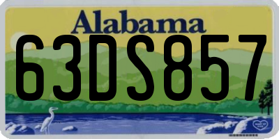 AL license plate 63DS857
