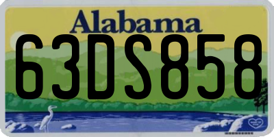 AL license plate 63DS858