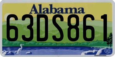 AL license plate 63DS861