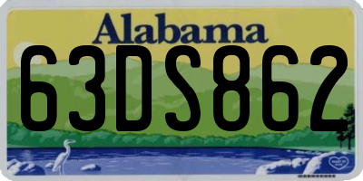 AL license plate 63DS862