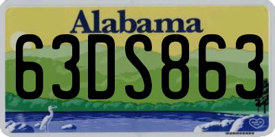AL license plate 63DS863