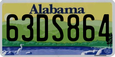 AL license plate 63DS864