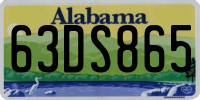 AL license plate 63DS865