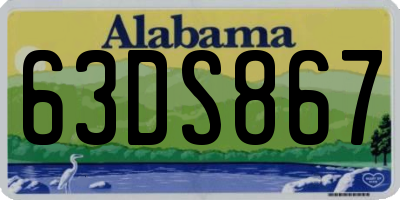 AL license plate 63DS867