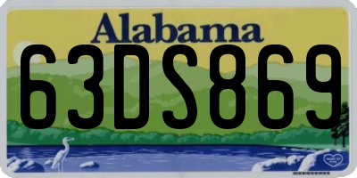 AL license plate 63DS869