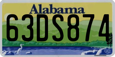AL license plate 63DS874