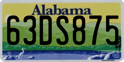 AL license plate 63DS875