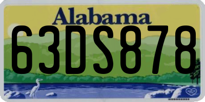 AL license plate 63DS878