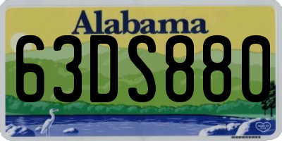 AL license plate 63DS880