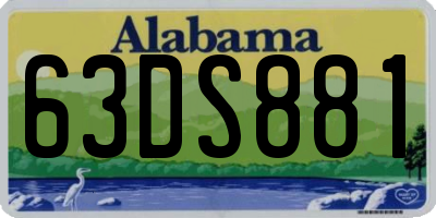AL license plate 63DS881