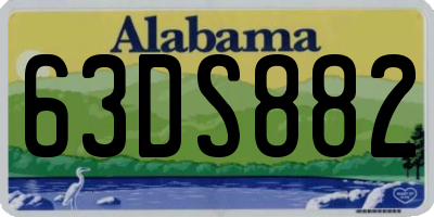 AL license plate 63DS882