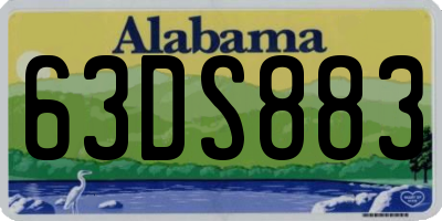 AL license plate 63DS883