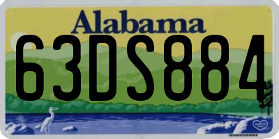 AL license plate 63DS884