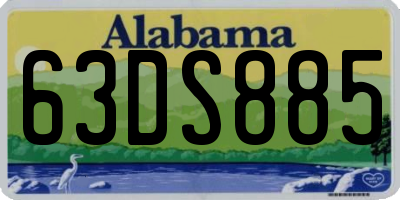 AL license plate 63DS885
