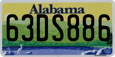 AL license plate 63DS886