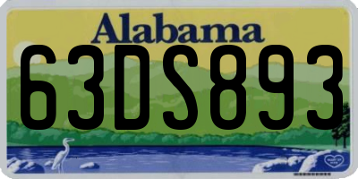 AL license plate 63DS893