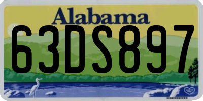 AL license plate 63DS897