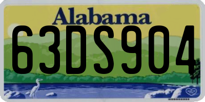 AL license plate 63DS904