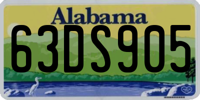 AL license plate 63DS905