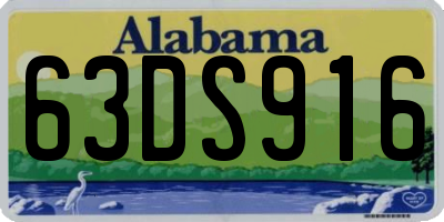 AL license plate 63DS916