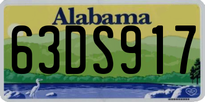 AL license plate 63DS917