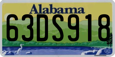 AL license plate 63DS918