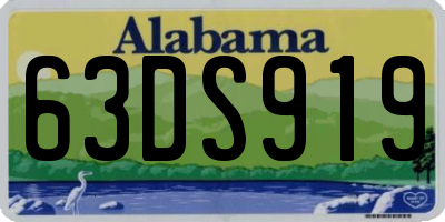 AL license plate 63DS919