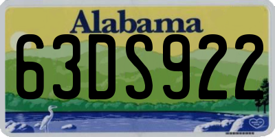AL license plate 63DS922