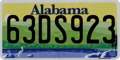 AL license plate 63DS923