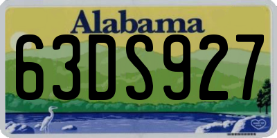 AL license plate 63DS927