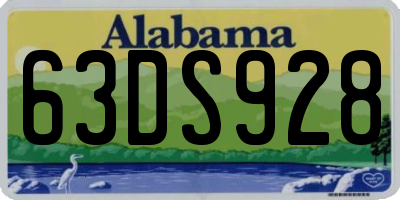 AL license plate 63DS928