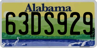 AL license plate 63DS929