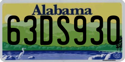 AL license plate 63DS930