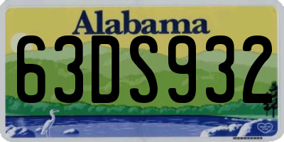 AL license plate 63DS932