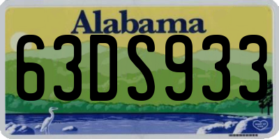 AL license plate 63DS933